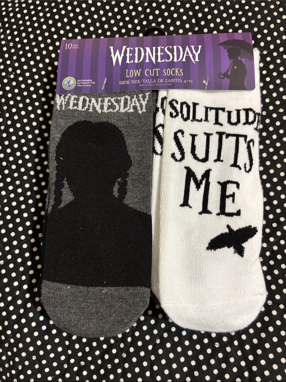 10 pair - Women’s Low Cut Socks - Black & White